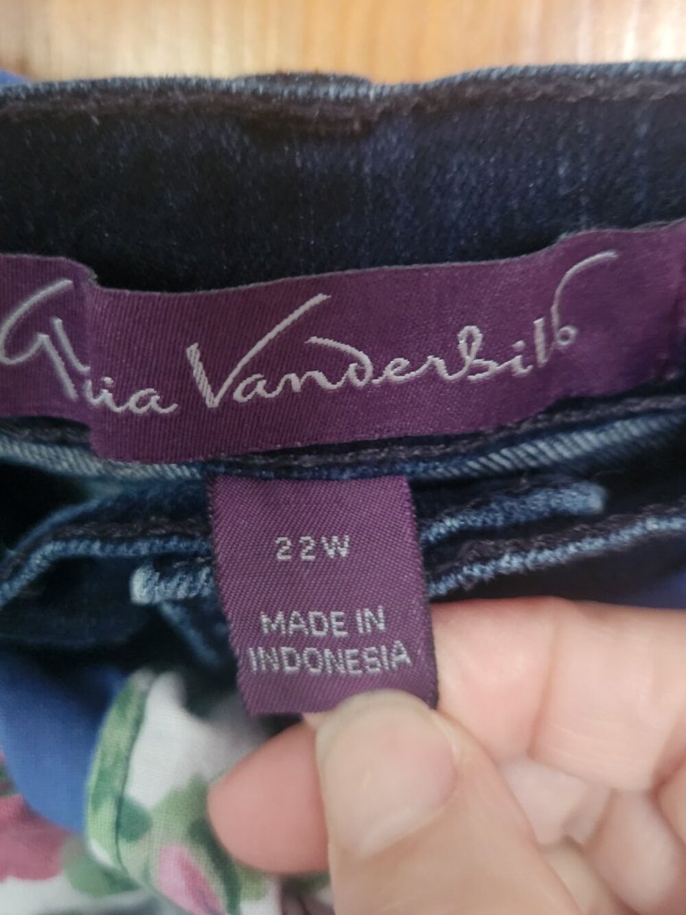 Upcycled Gloria Vanderbilt Denim Skirt & Sash Belt Sz 22W One of a Kind Ombre - Picture 7 of 12